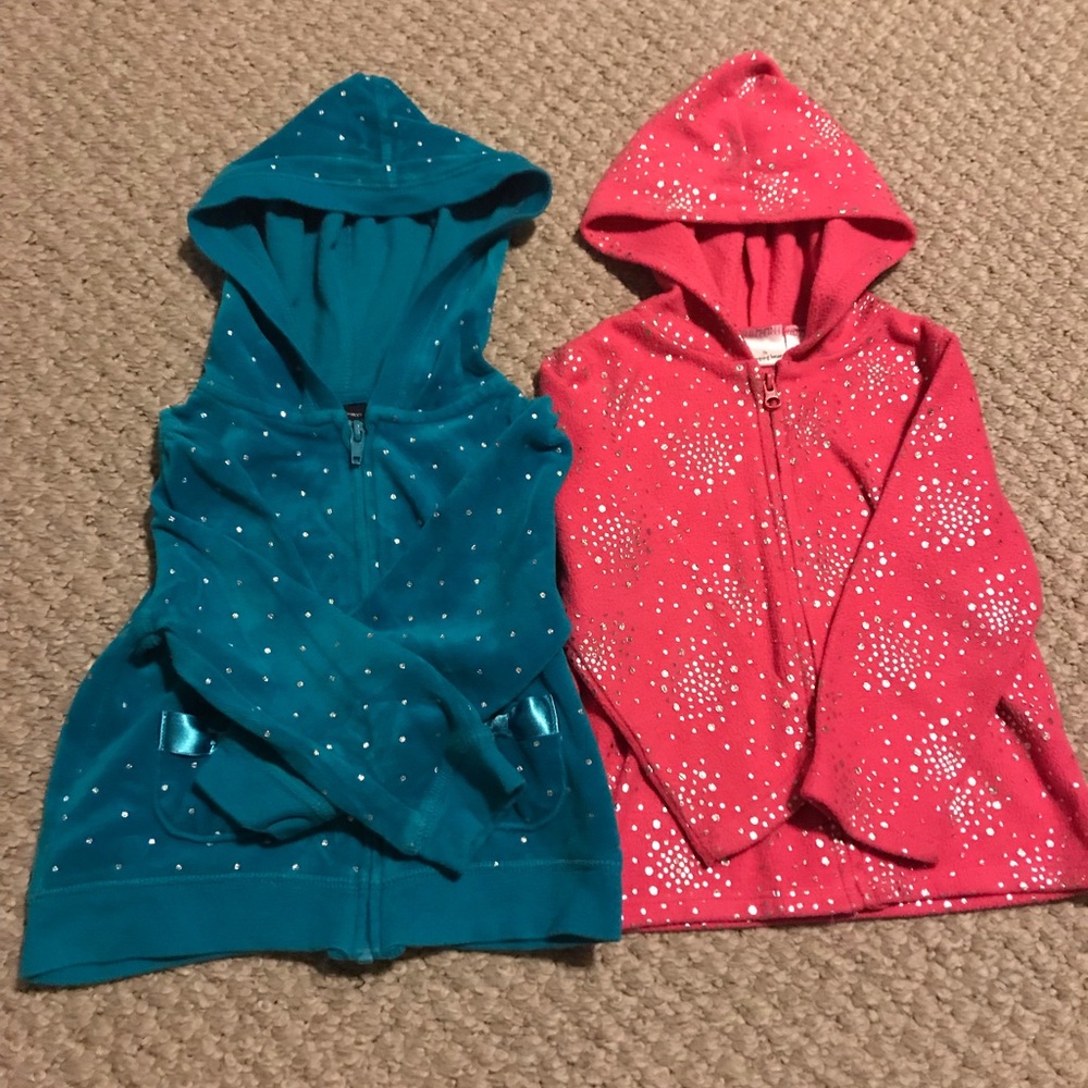 Set of Two 24M Hoodies Pink & Blue with Silver